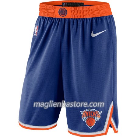 New York Knicks Uomo Pantaloncini Blu 2018-19 Nike Swingman